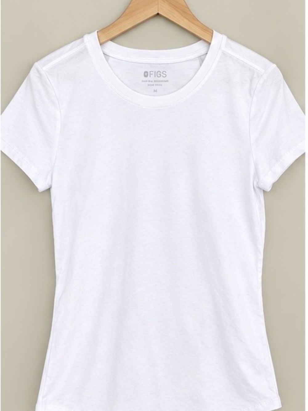 Figs White Short Sleeve Crew Tee for Women